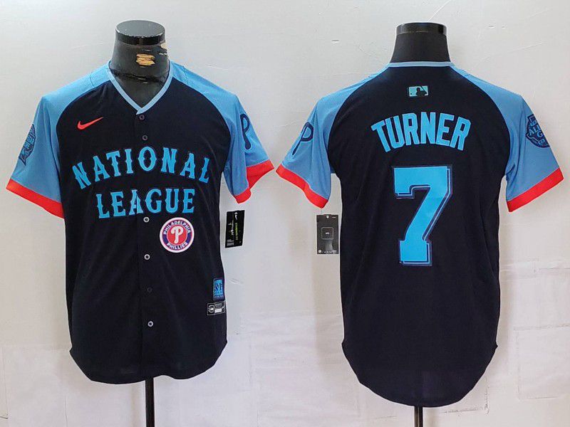 Men Philadelphia Phillies #7 Turner Blue All star 2024 Nike MLB Jersey style 6